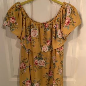 Yellow floral top